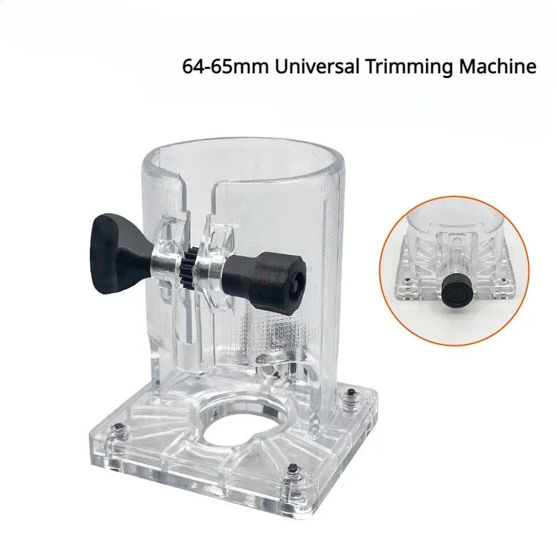 1pc Transparent Base of Trimming Machine Thickened Shock-absorbing Shell Protective Cover Applicable To 64-65mm Trimming Machine