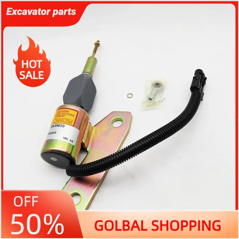 

3991625 399-1625 Запорный электромагнитный клапан 399-1625 24 В для Hyundai R210-5 Cummins 6BT Запасные части экскаватора