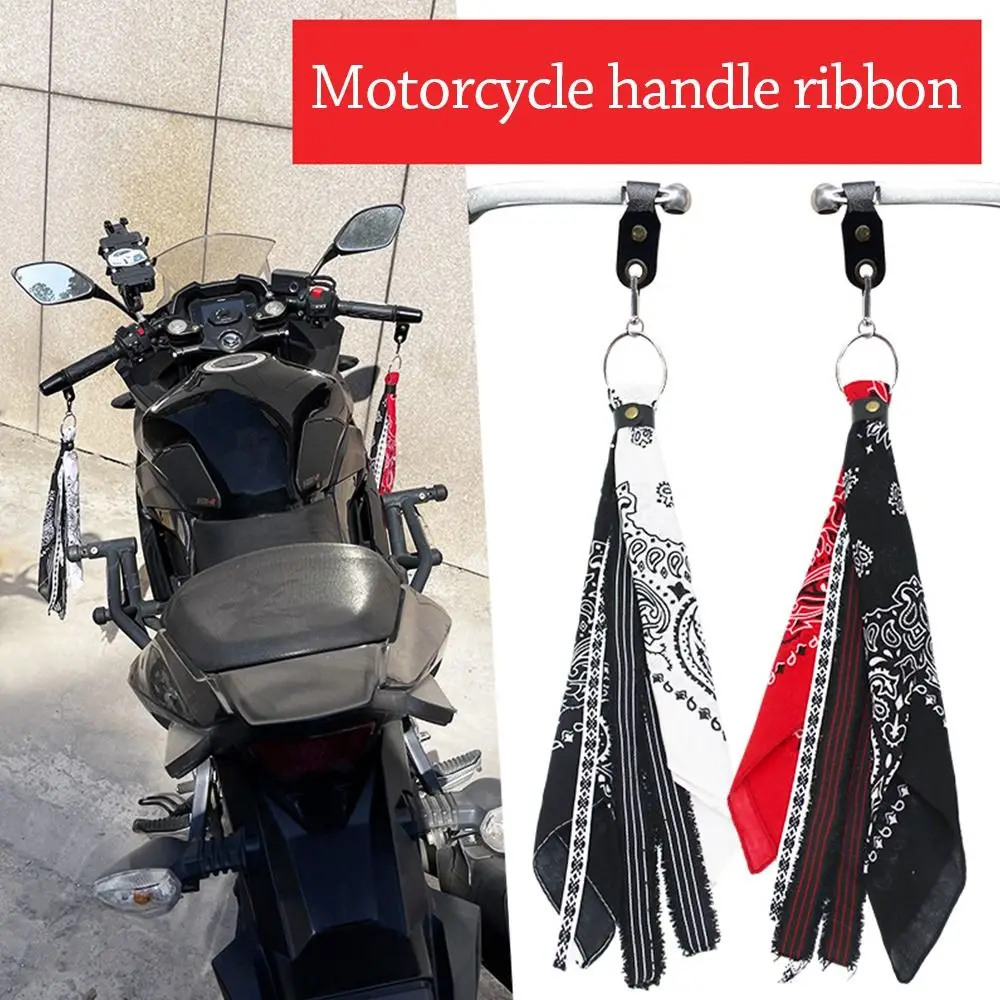 Universal Hip Hop Motorcycle Handlebar Decoration Paisley Rock Punk Bandana Kerchief Ribbon Biker Headscarf