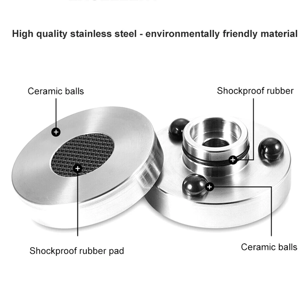 YIVO XSSH Ceramic Ball Stainless Steel Isolation Feet Anti-Vibration Shock Absorber Pads for HiFi Speaker Stand