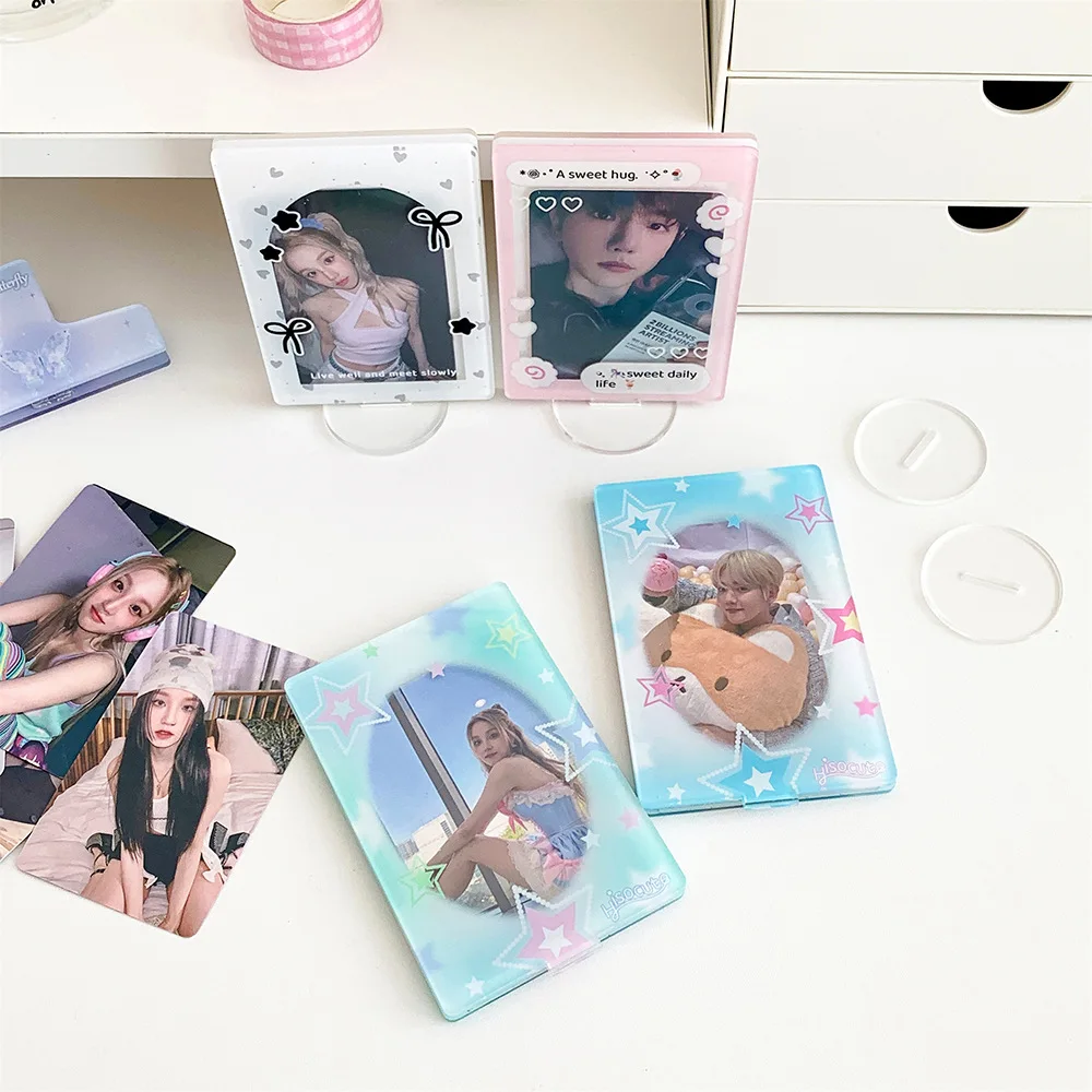 Romantic Star 3inch Cards Photo Frame Acrylic Photocards Stardard Cute Table Photo Display Stardard