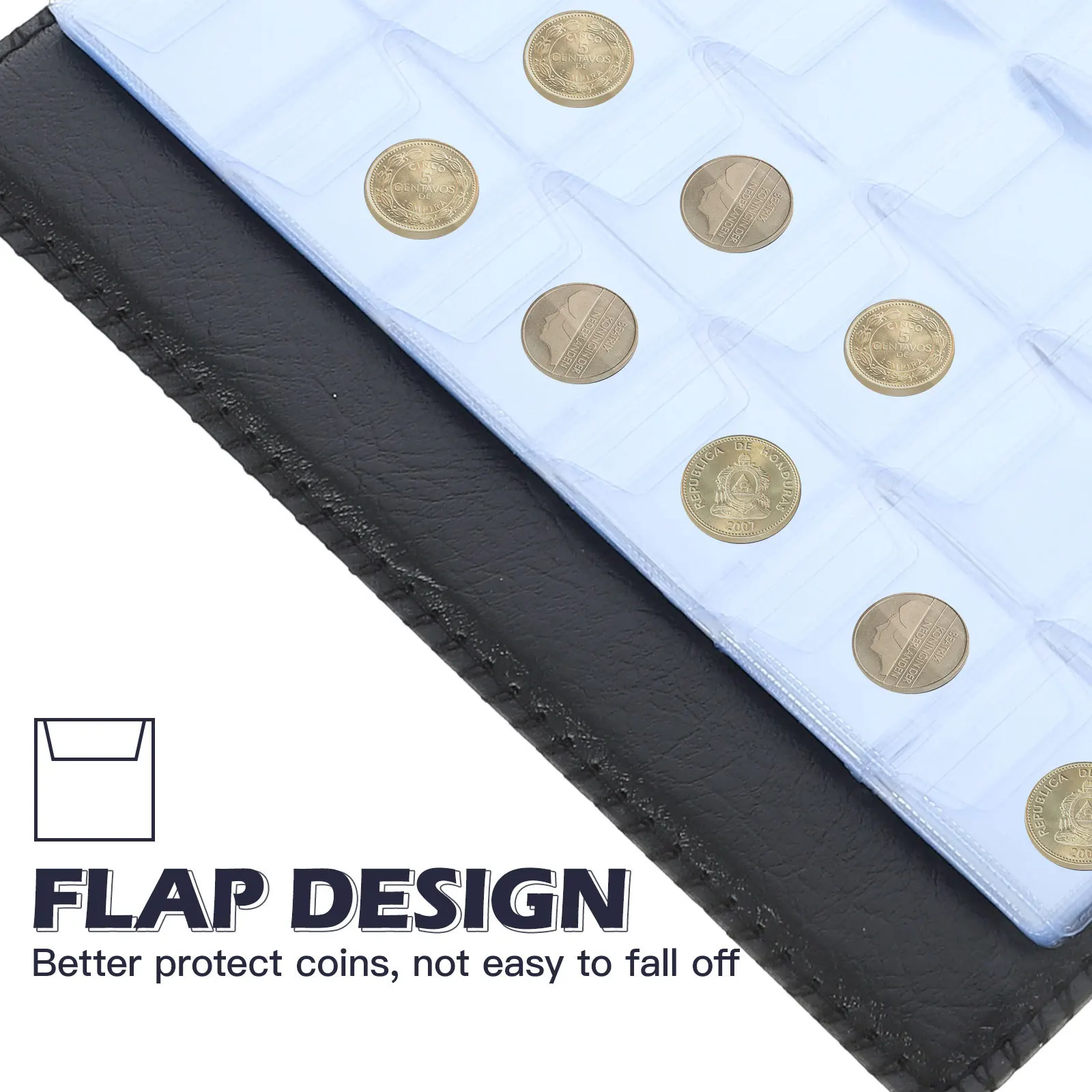 Simple Coins Collection Album 480 Spaces Lightweight Organizer Storage Book Transparent Coin Books Coins Albums