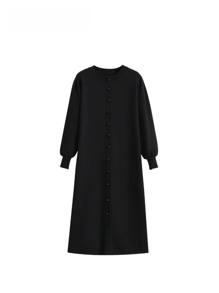 

CaraCLUB plus Size Knitted Dress round Neck Loose Fashionable Lazy Style Skirt for plus Size Women Spring Season City Commute