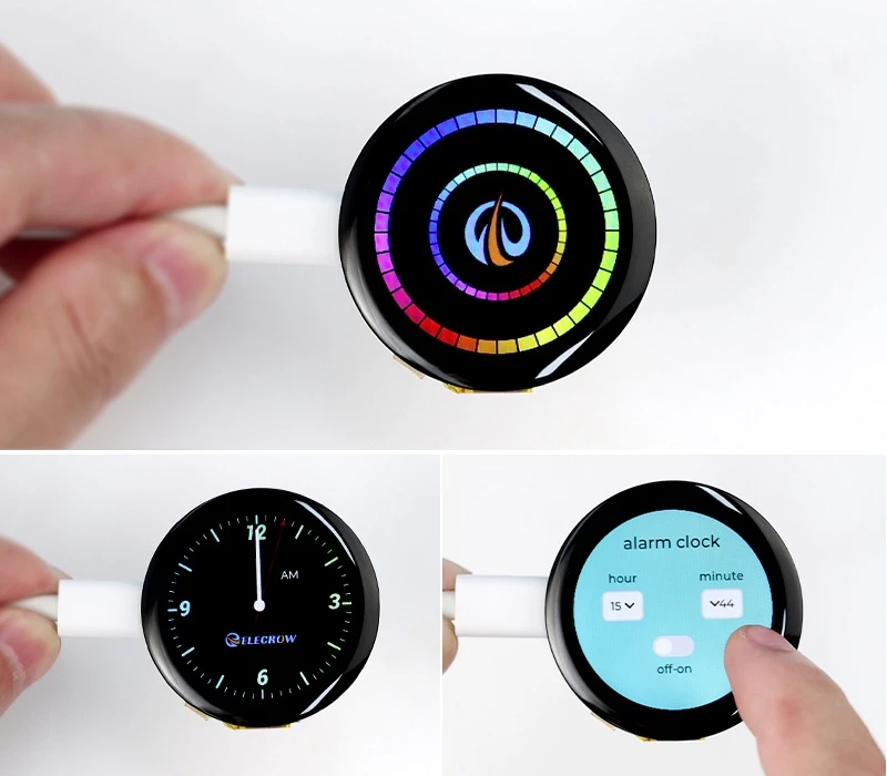 ELECROW ESP32 Rotary Display 2,1 Zoll 480x480 IPS Touch & Drehknopf – HMI Mit WiFi/BLE, Kompatibel Mit Arduino IDE & LVGL – Für Smart-Home & IoT-Projekte