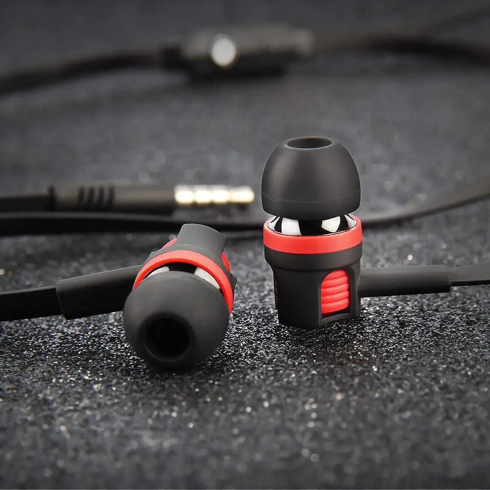 Wired Outdoor 3.5mm In-ear Stereo Mic Langsdom JM26 Earphone Headphone Headset