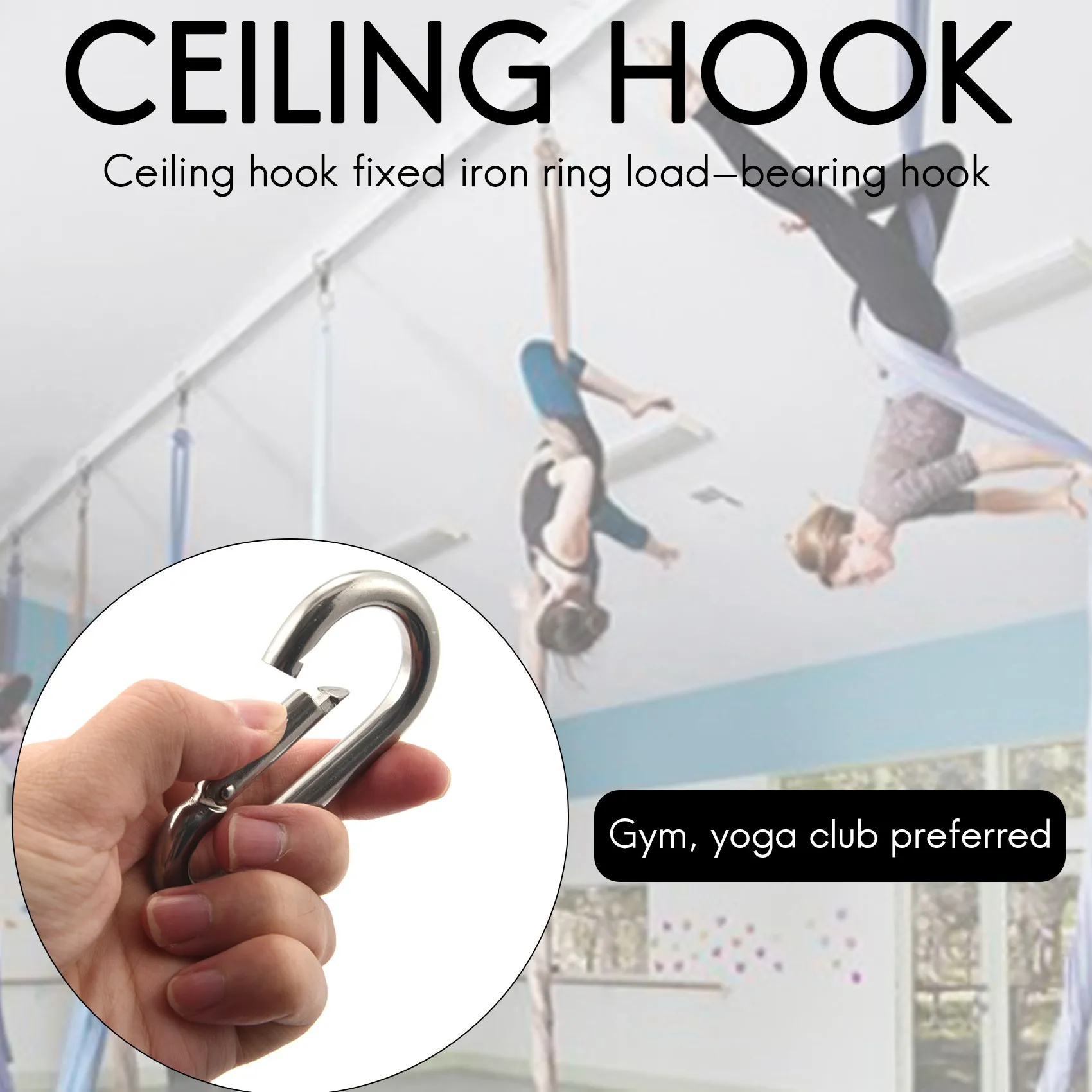 Picture 5: ABMO Heavy Duty Hammock Hanging Kit Eye Plates Ceiling Wall Mount Anchor Hooks Hanger For Hammock Swing Chair