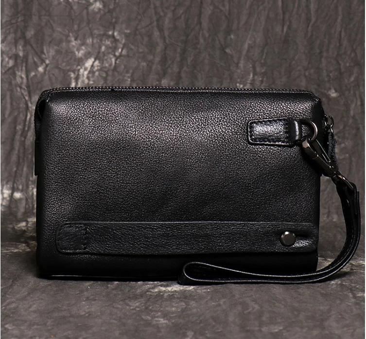 Casual Genuine Leather Men Women Small Envelope Handbag Cow Leather Bags Business 7.9Inch Ipad Bags Boy Girl Clutch bag Bolso 가방