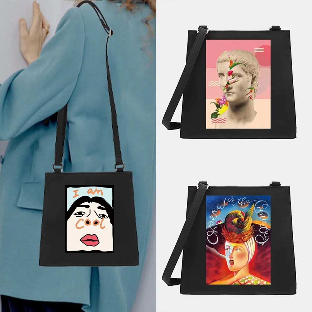 

Square Bag Versatile Casual Luxury Fashion Travel High-quality Funny Pattern Printing Series New Work Commuting Pack