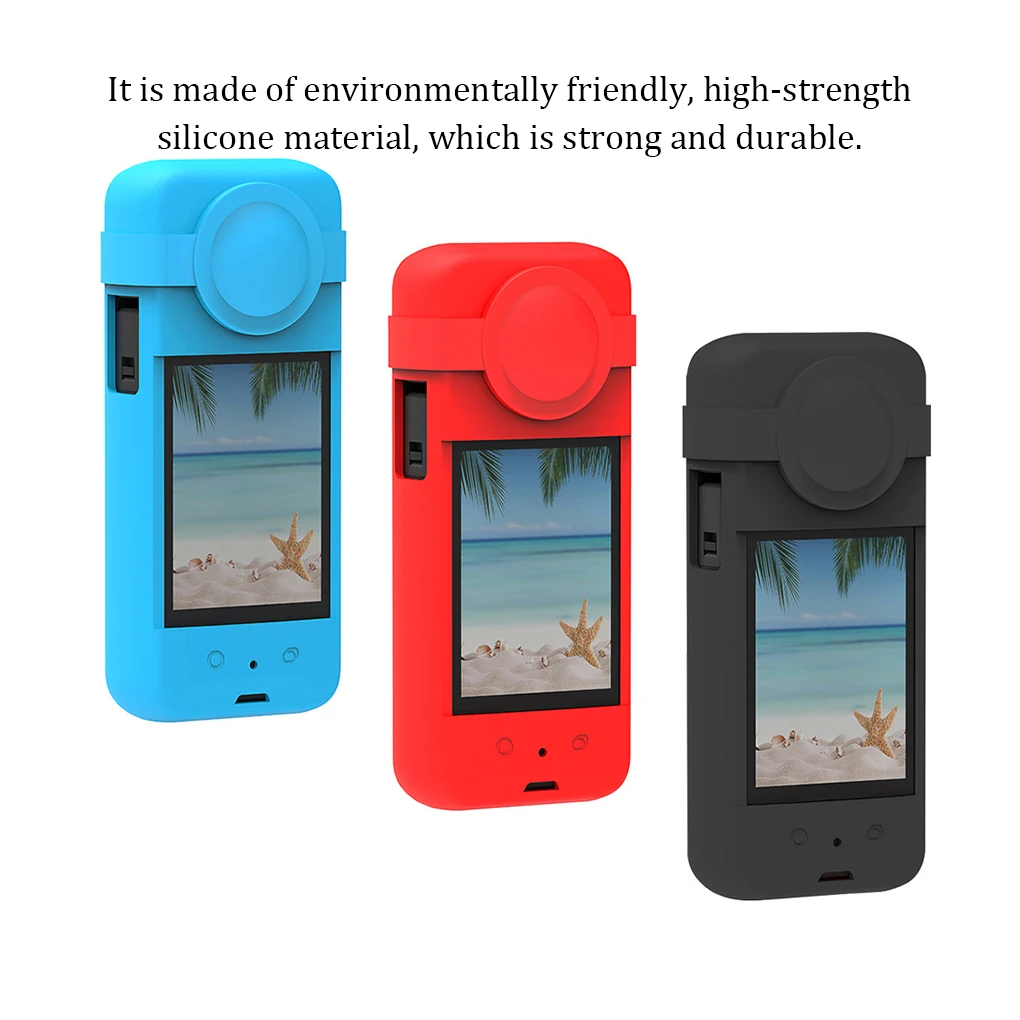 Profissional portátil Silicone Case para Camera Lens, Anti-drop Protector, Proteção do Corpo, Reparação Acessórios Peça de Reposição, Vermelho