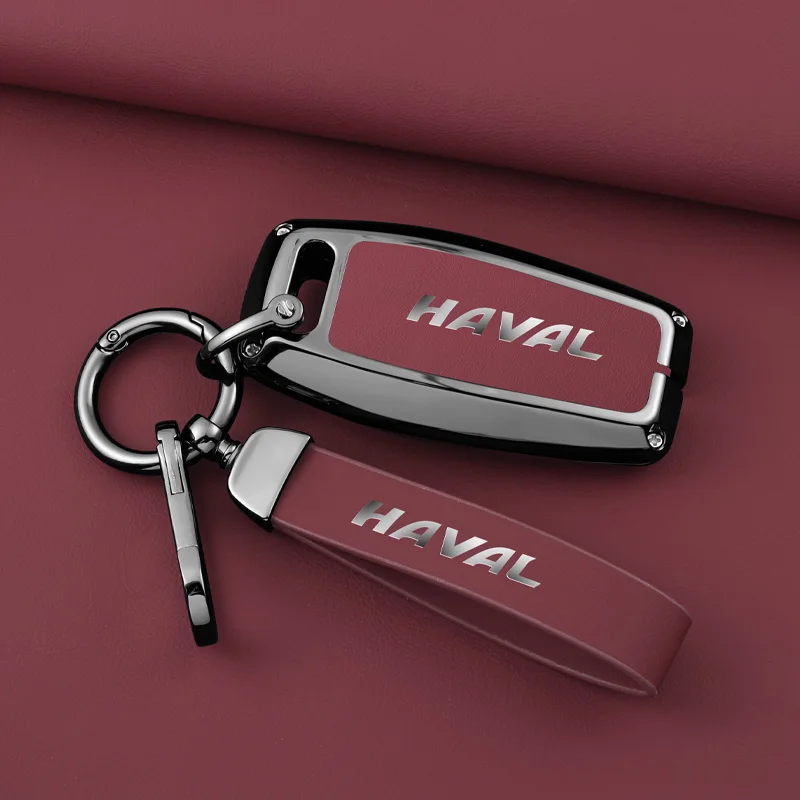 Zinc Alloy Leather Car Smart Remote Control Key Case Cover For Haval H6 Jolion H2 H2s H1 2022 2023 H5 M4 H9 F7 2023 Accessorie