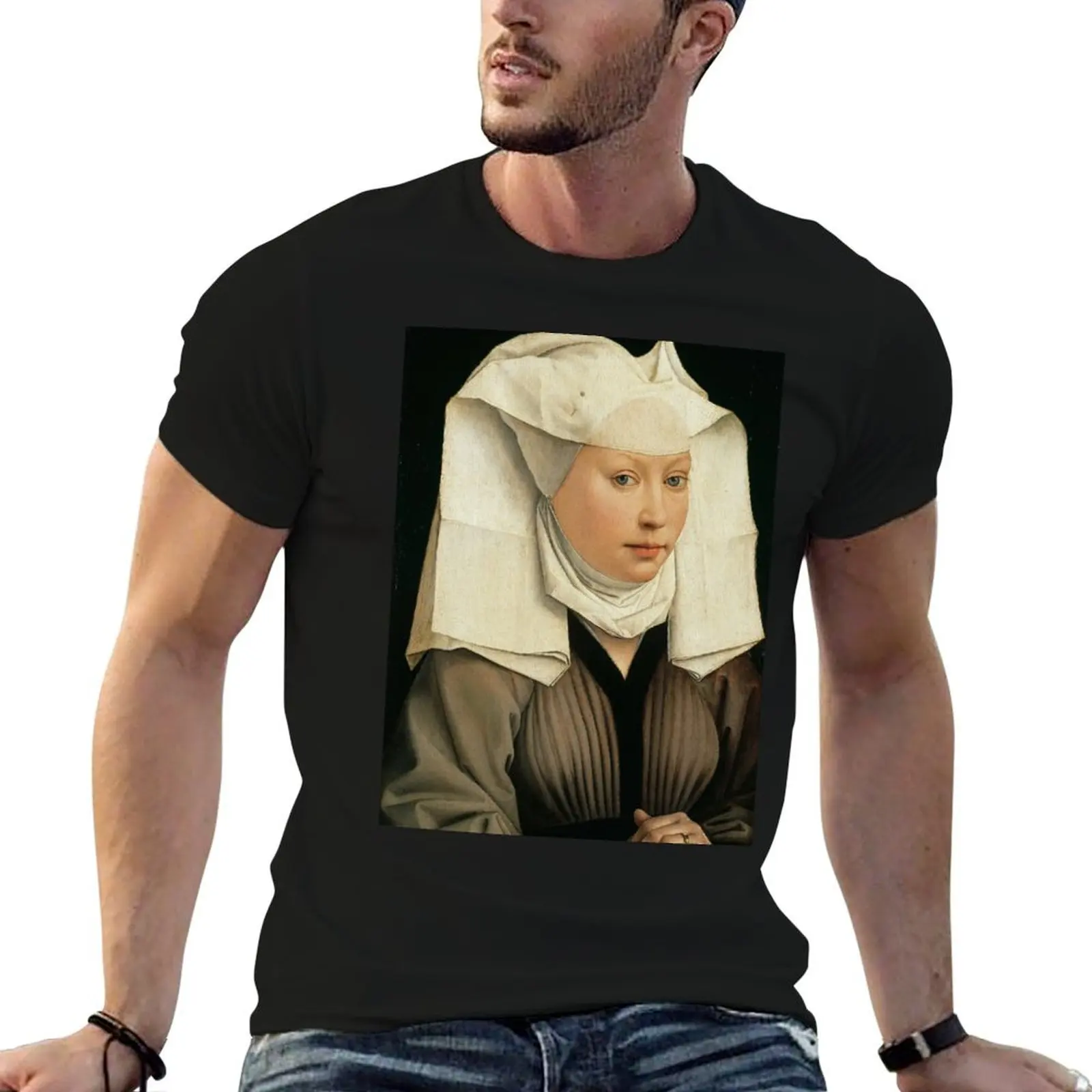 Retrato de una mujer - Rogier van der Weyden Camiseta informal de manga corta para todo tipo de clima