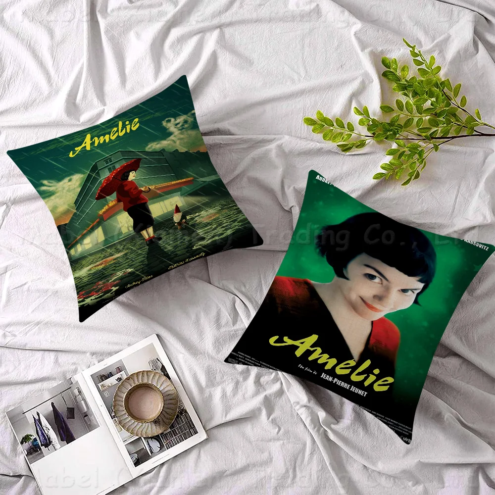 Amelie French Romantic Pillow Covers Cartoon Sofa Decorative Home Double-sided Printing Short Plush Cute Cushion Cover