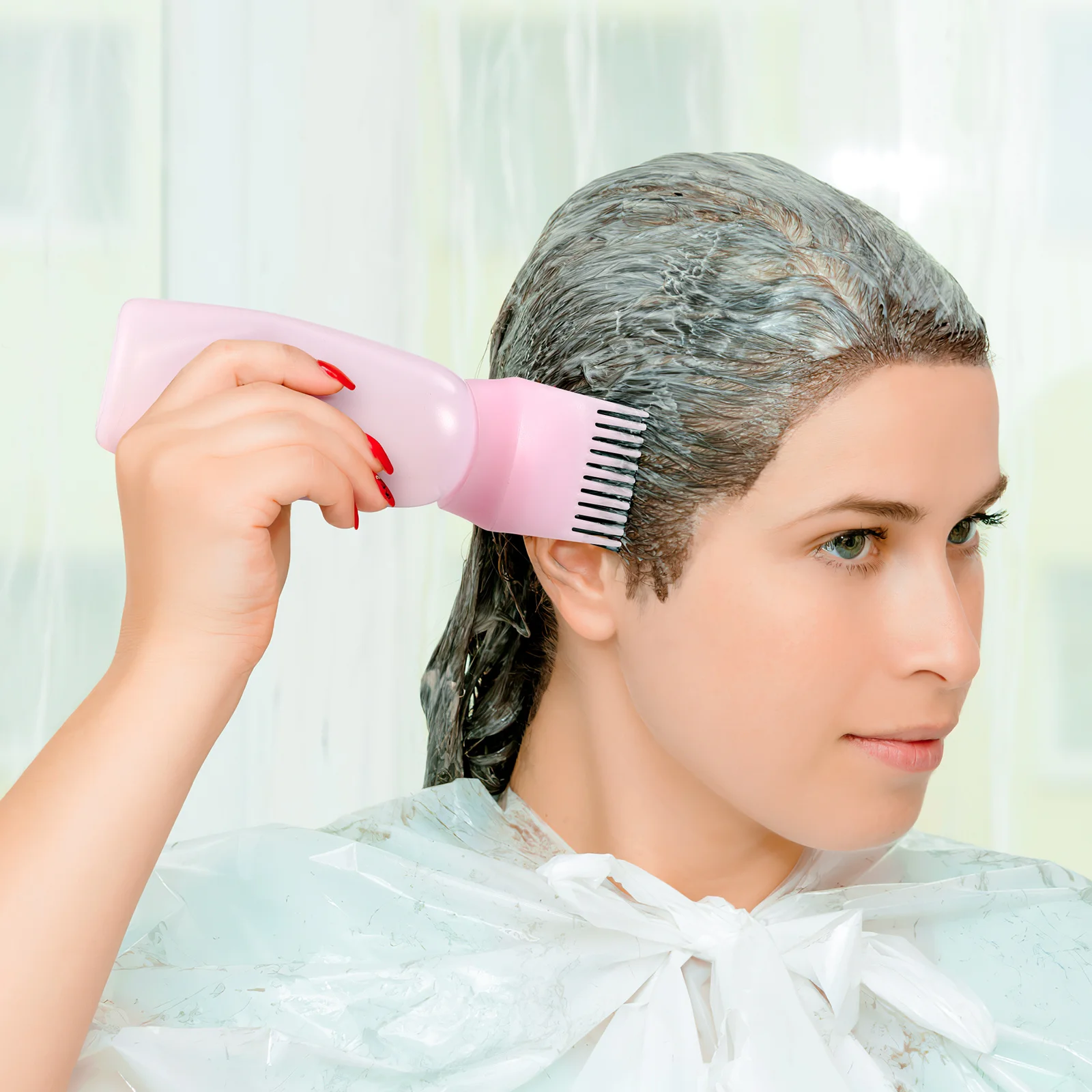 

3 шт., бутылки с аппликатором для расчески для корней, бутылки для выдавливания краски для волос, отбеливатель для ухода за краской, салонная бутылка с аппликатором для расчески для корней