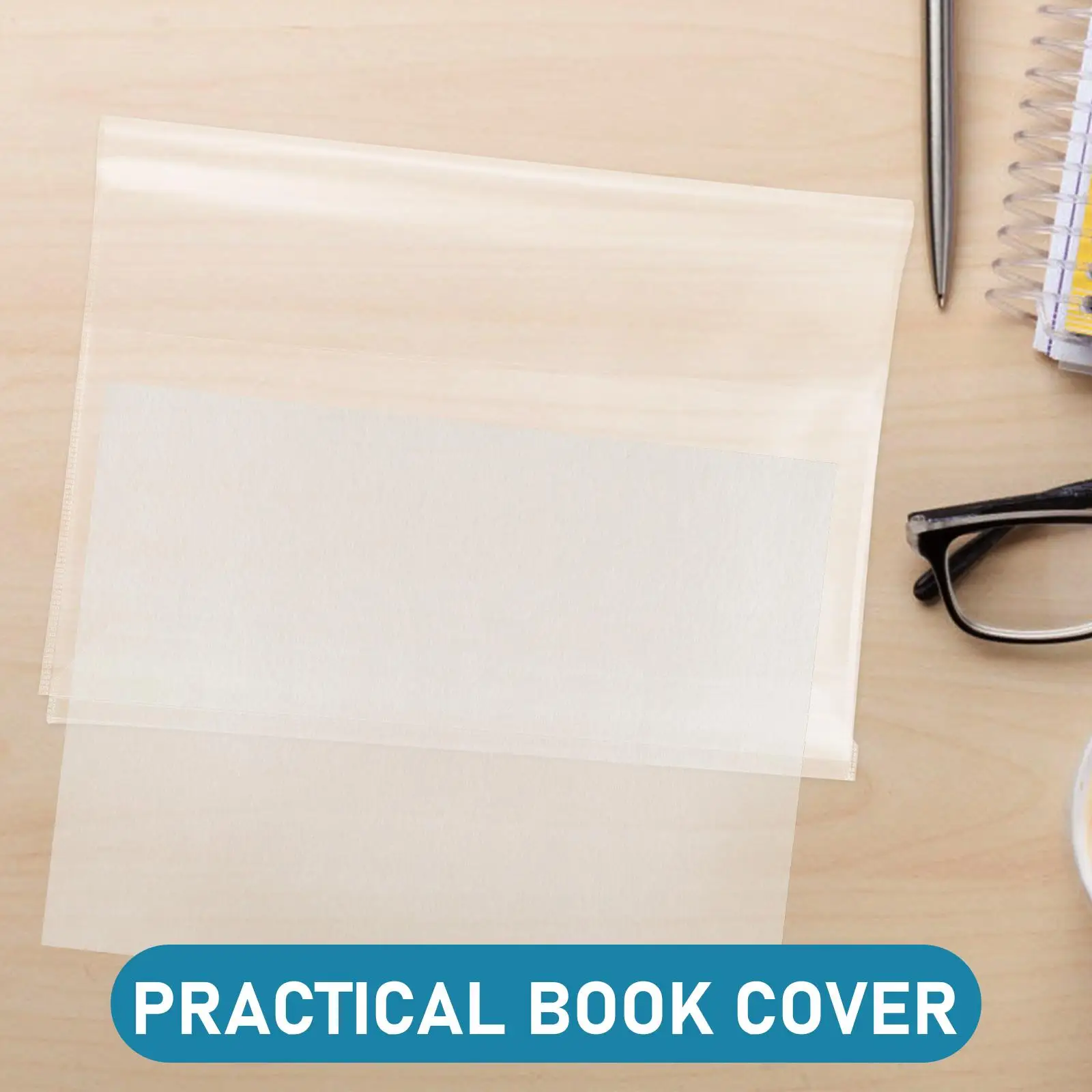 20 Pcs Clear Book Covers Practical Students Film Protector Plastic Scrapbooking Notebook Protection Sleeves Transparent PP