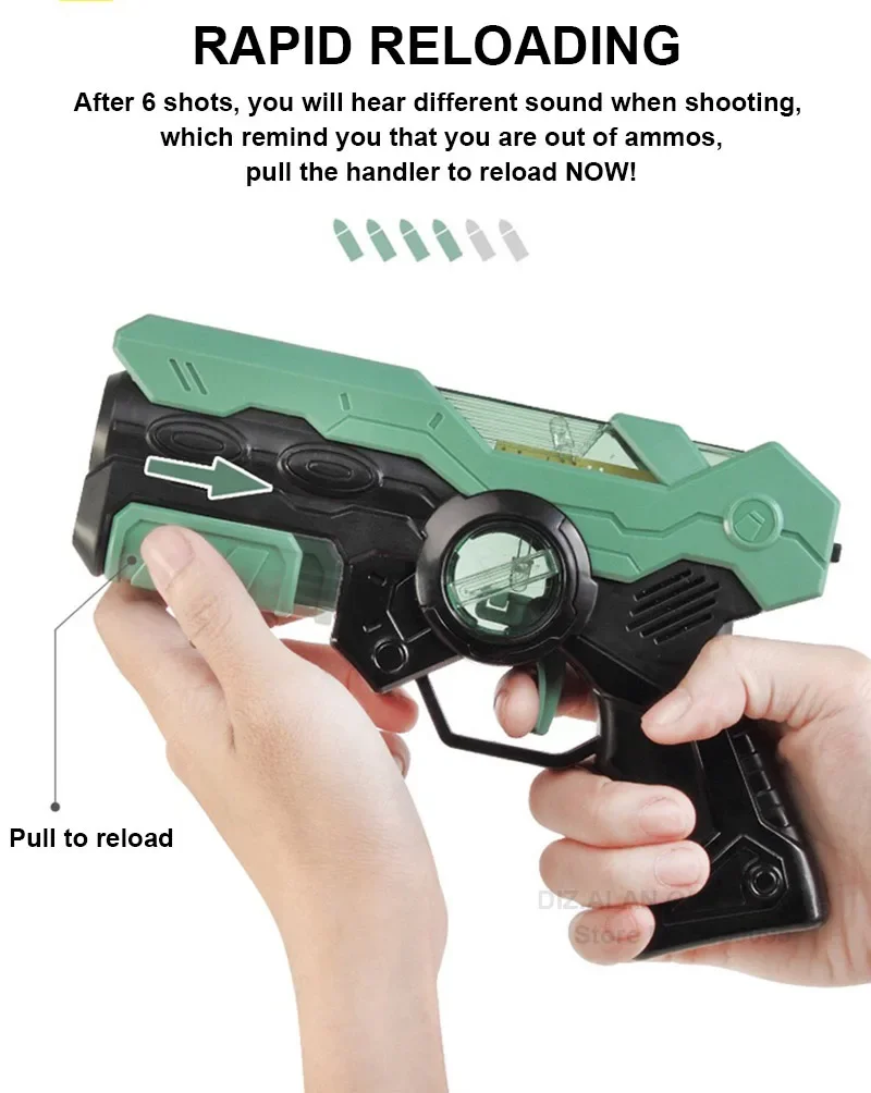 Laser-Tag-Kampfspiel-Pistolenset, elektrische Infrarot-Spielzeugpistolen, Kinder-Lasergame-Set, Pistole für Jungen, Kinder, Indoor- und Outdoor-Sport – Detail 9