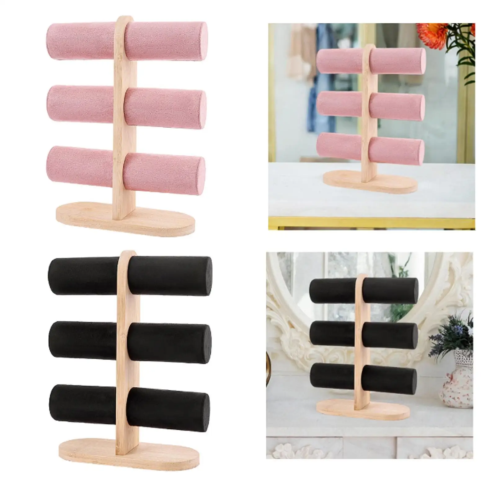 Bracelet Display Stand Holder 3 Layer Jewelry Organizer for Women Men Watch Storage Showcase for Home Office