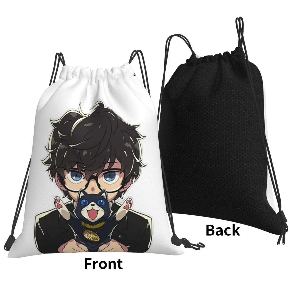 Morgana Personal Backpacks Casual Drawstring Bags Shoes Bag Book Bags for Travel Students