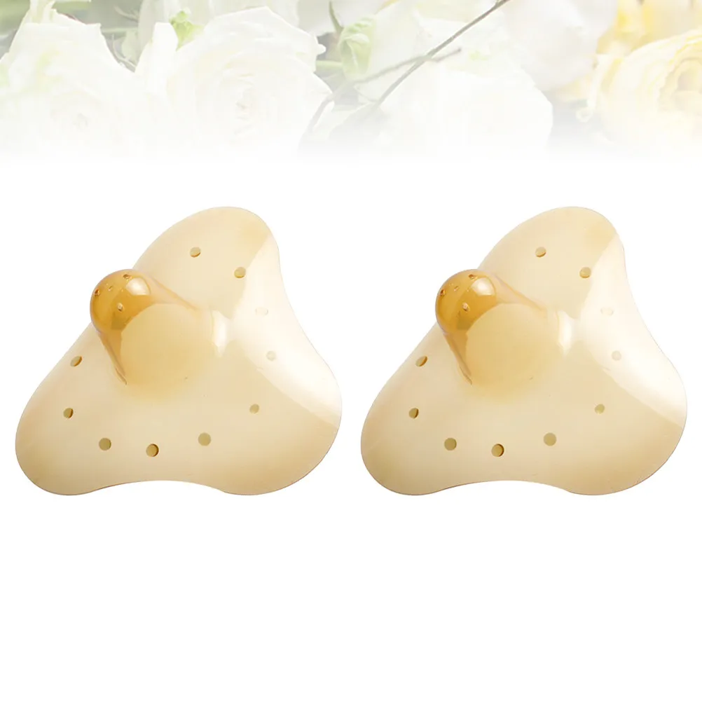 2Pcs Latex Breastfeeding Shield Protector for Protection during Nursing Portable Soft Simulation Shape Suction Support