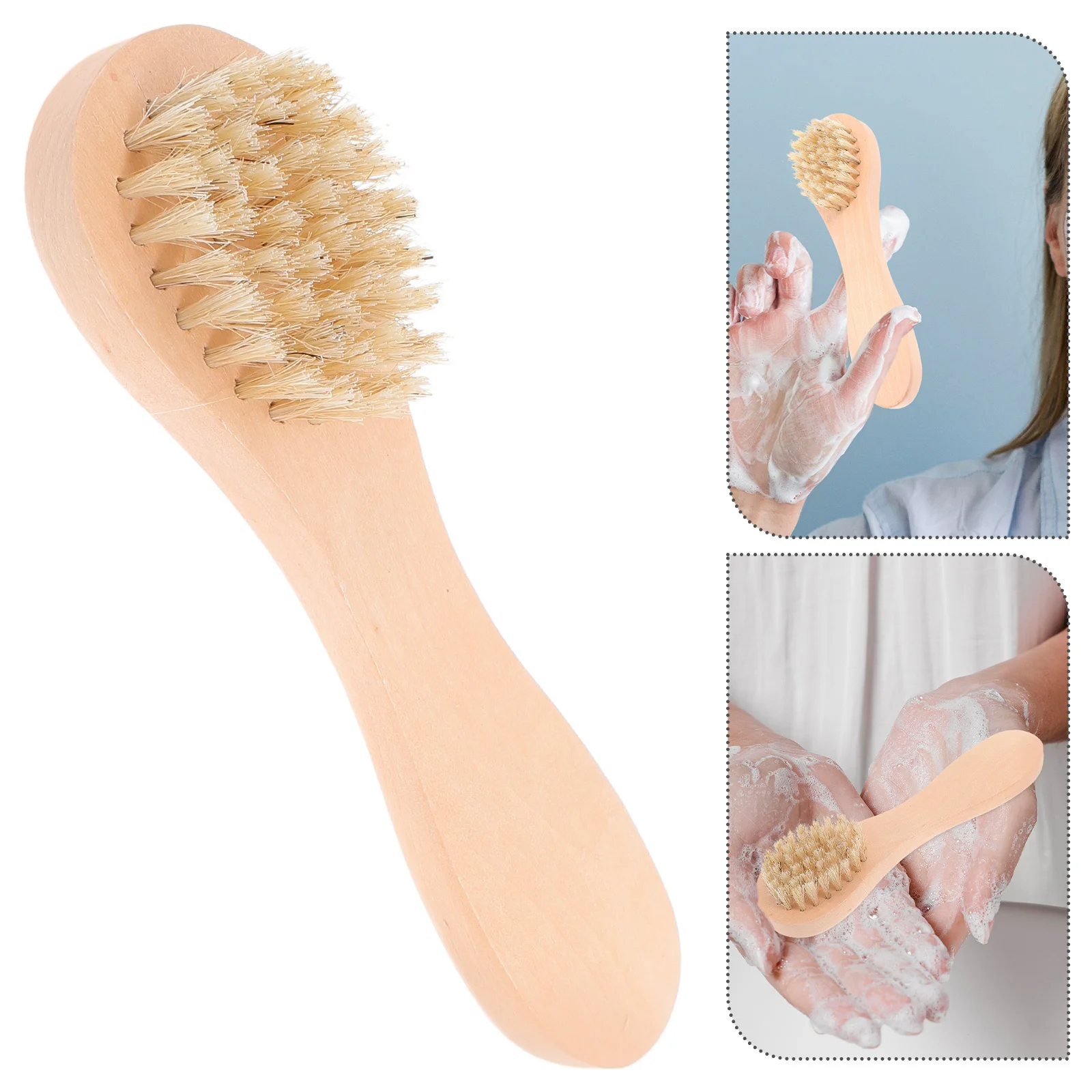 5 قطعة فرشاة تنظيف الوجه أداة غسل الوجه فرشاة خشبية للعناية بالبشرة للنساء مقشر المسام العميقة خفيفة الوزن محمولة #1