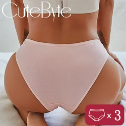 3Pcs/Set Women Cotton Panties Sexy Low Rise S-XL Briefs Female Underwear Female Breathable Underpants Ladies Intimates Lingerie