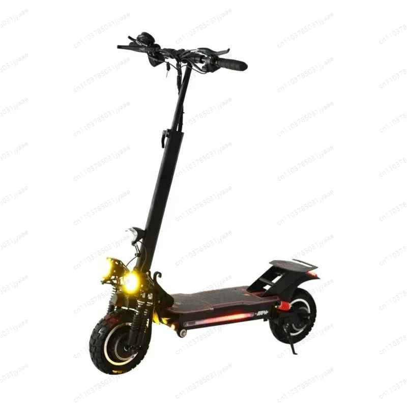 

48V High Power 800W Dual Drive Adult Electric Scooter Folding 10 Inch Off-road Tire Foldable