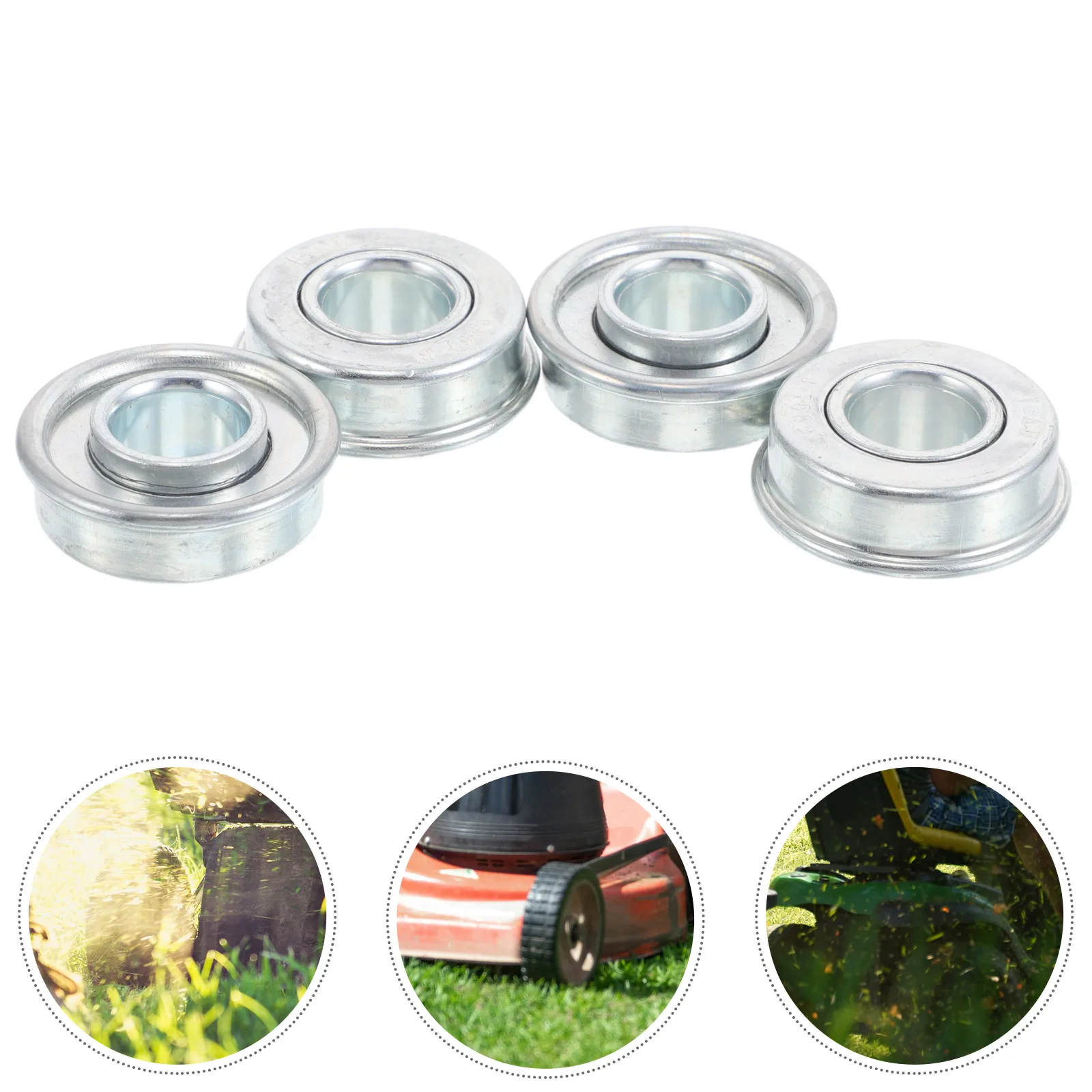 

4pcs Lawn Mower Bearings Steel Smooth Operation GXV160 196 216 Universal Front Rear Wheels Durable Easy Silver