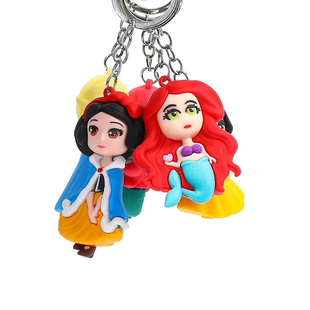 5PCS การ์ตูนดิสนีย์อะนิเมะเจ้าหญิงเงือกแช่แข็งจี้พวงกุญแจรถ Key CHAIN แหวนโทรศัพท์กระเป๋าแขวนเครื่องประดับเด็กของขวัญ