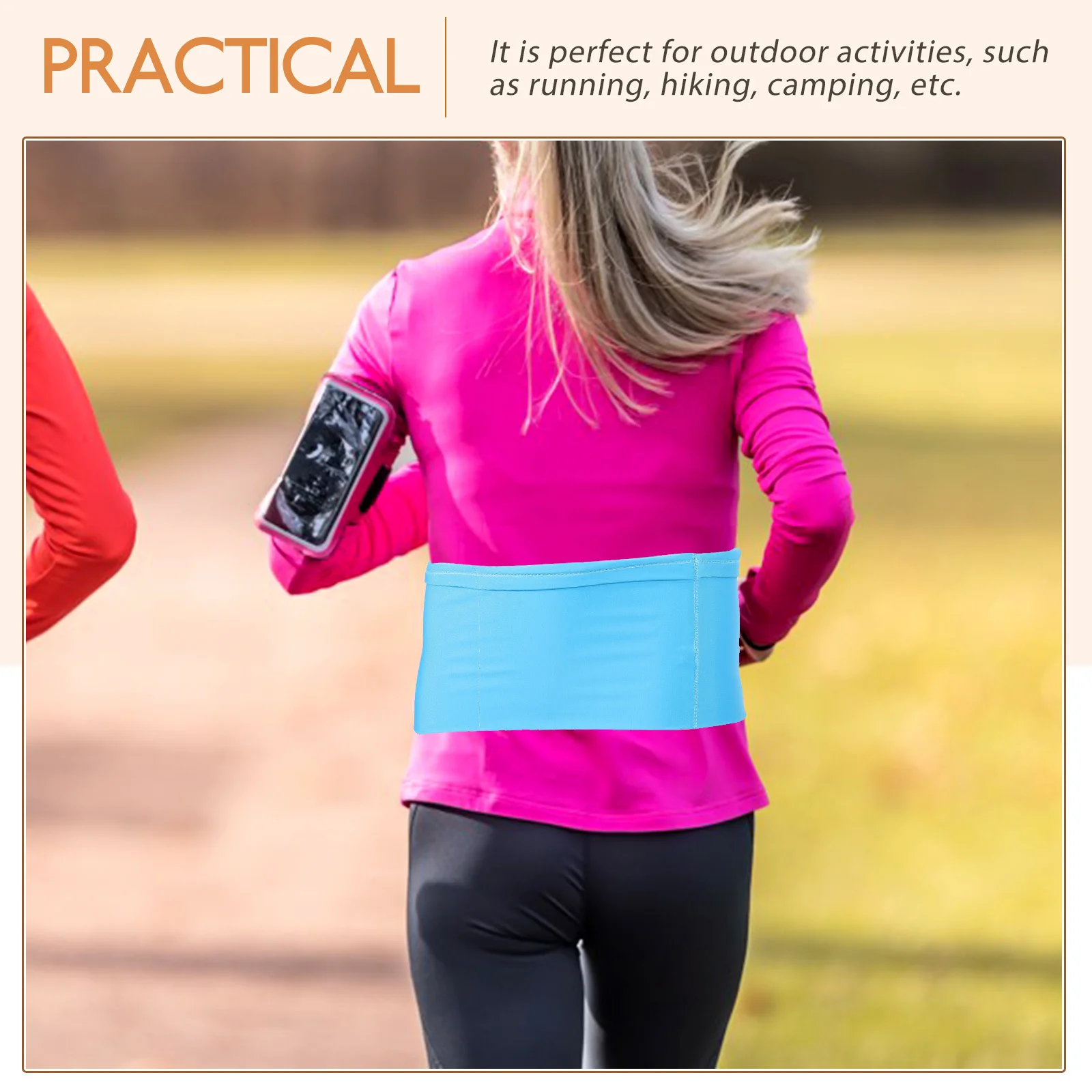 

1pcs Running Fanny Pack Elastic Waist Bag For Men Women Phone Pouch Outdoor Sports Belt Hiking Fitness Running Belt Bag