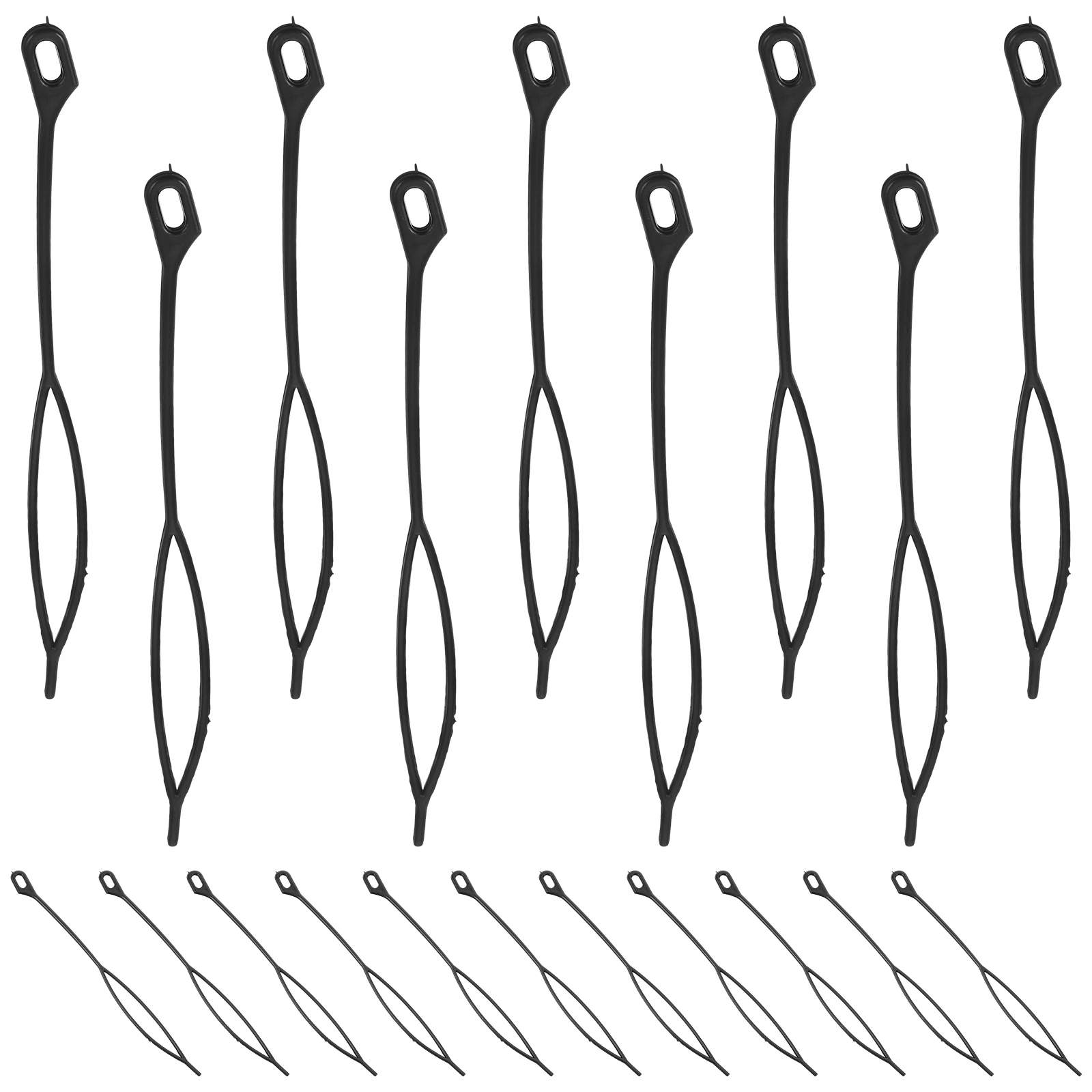 

30 Pcs Hair Styling Tool Set Portable Crochet Hooks for Braid Dreadlocks Black Weaving Hair Dispenser Needle Practical