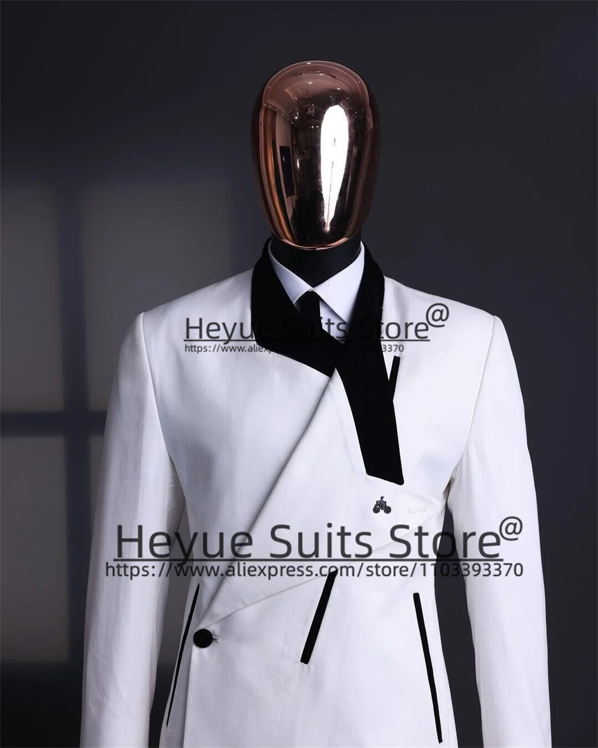 White One Button Wedding Suits Men Slim Fit Wide Lapel Formal Groom Tuxedos Prom 2 PCS Sets Elegant Male Blazer Trajes De Hombre