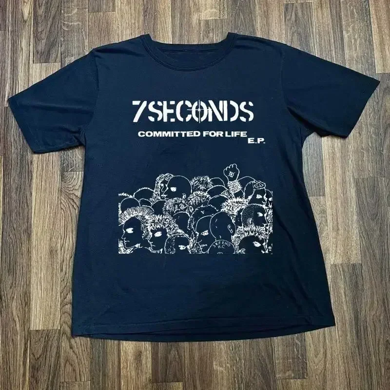 7 Seconds Band Committed For Life T Shirt Navy Full Size S 5XL BT857