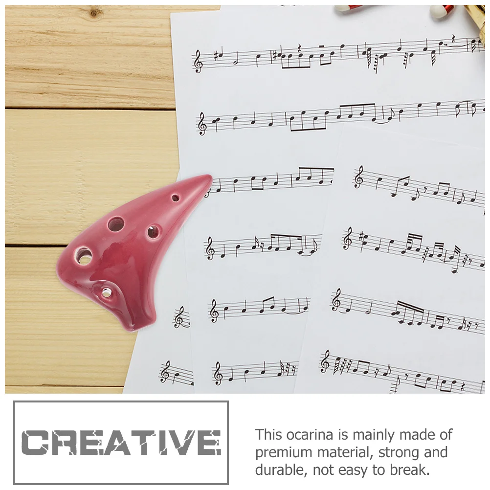 2Pcs Mini Ceramic 6 Holes Ocarina Portable Beginners Practice Wind Instrument Learning Musical Gift Instrument