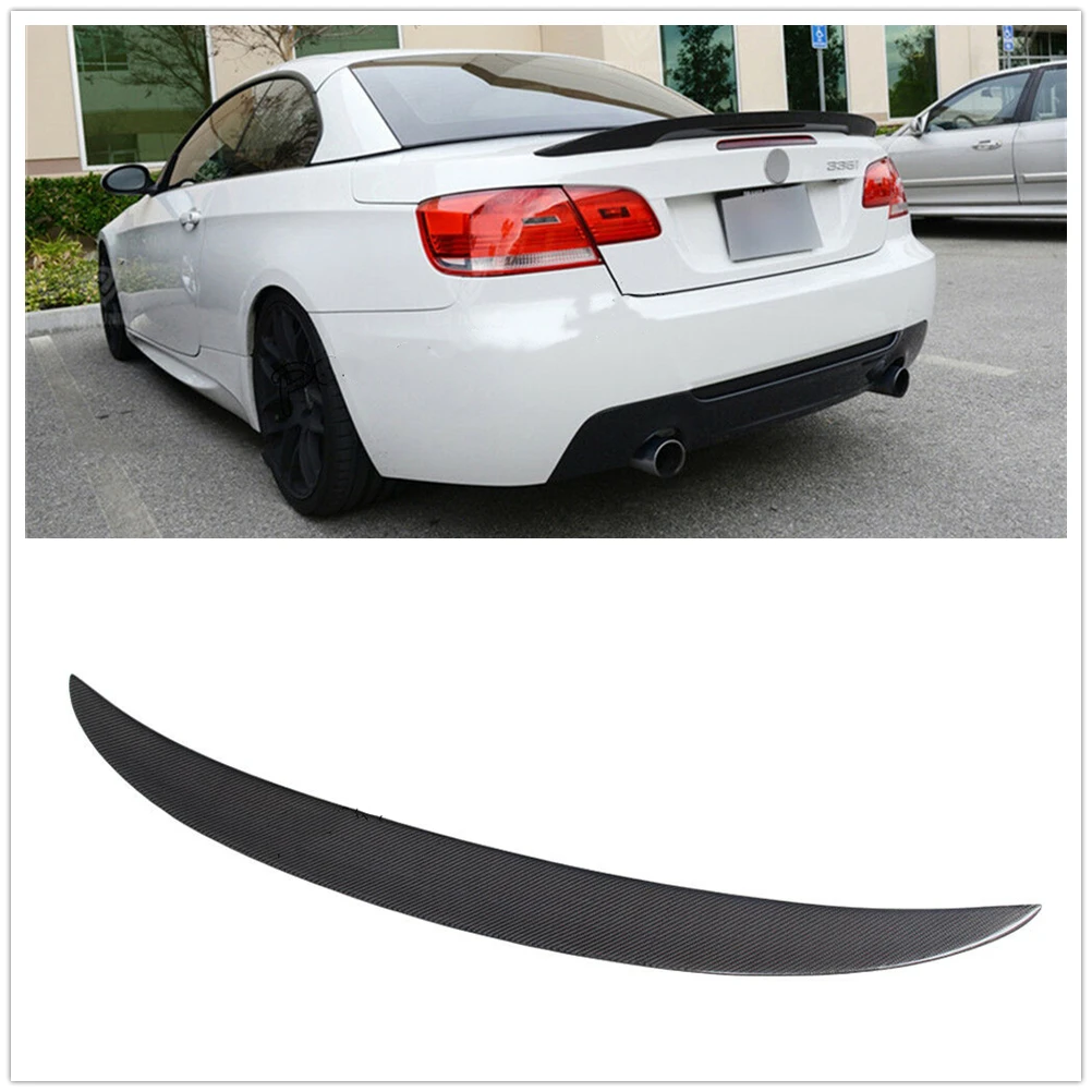 

For BMW 3 Series E92 & E92 M3 Coupe 2 Door 2005-2012 P Style Rear Trunk Lid Spoiler Wing Real Carbon Fiber Tailgate Splitter Lip