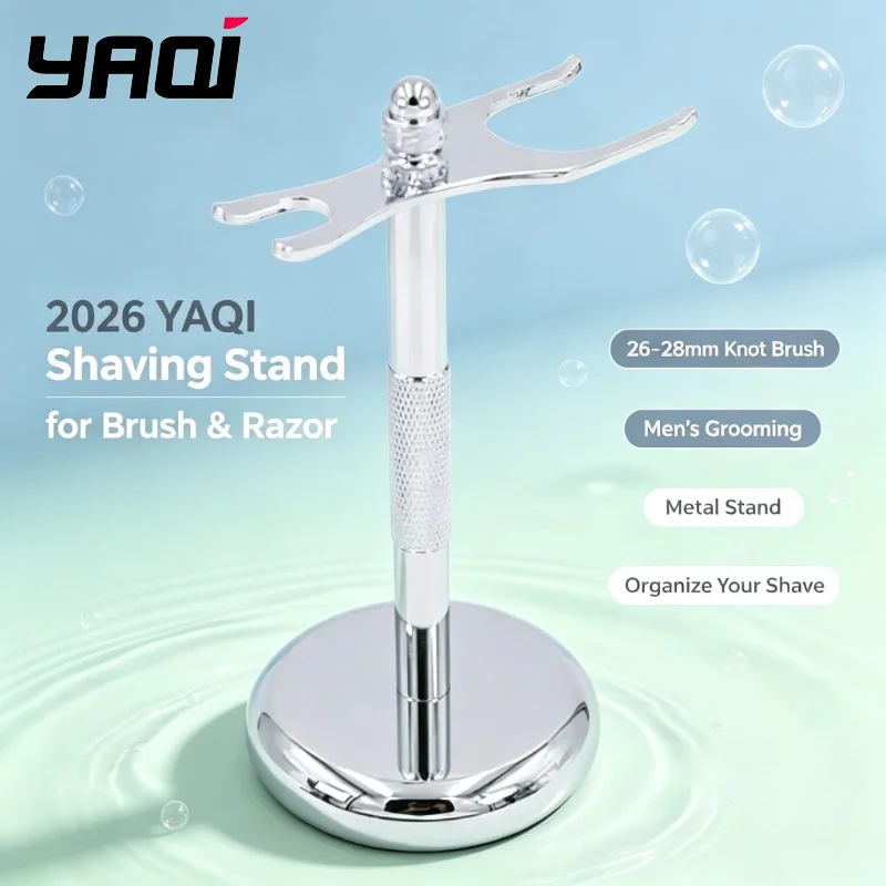 2026 YAQI Mens Shaving （Brush And Razor ）Stand, for 26-28mm Knot Brush