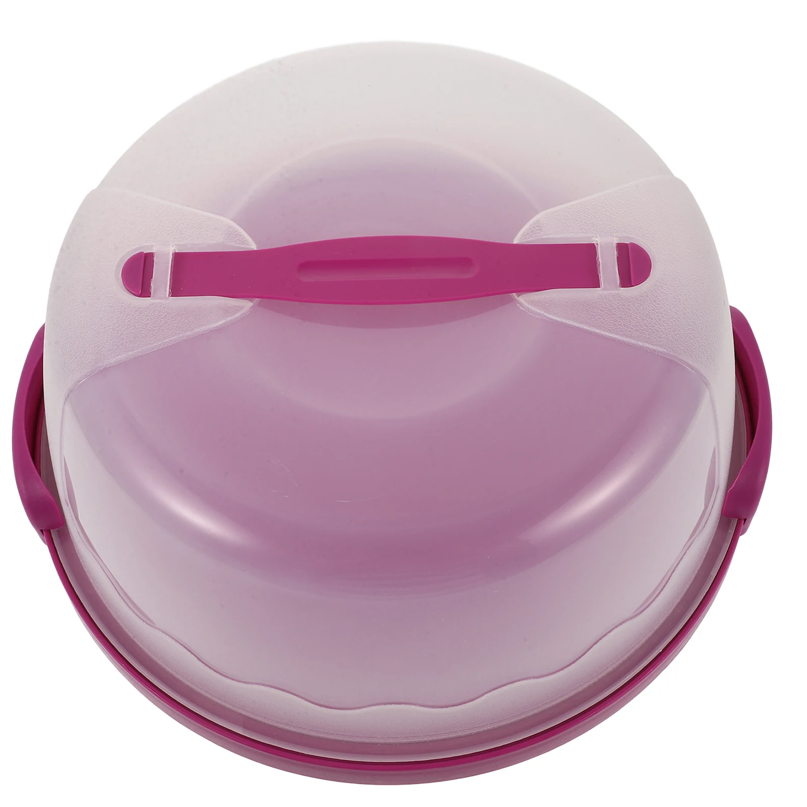 

Reusable Cake Box 6-8 Inch Purple Round Carrier Handheld Travel Dessert Container Packaging Holder Cake Preservation Box