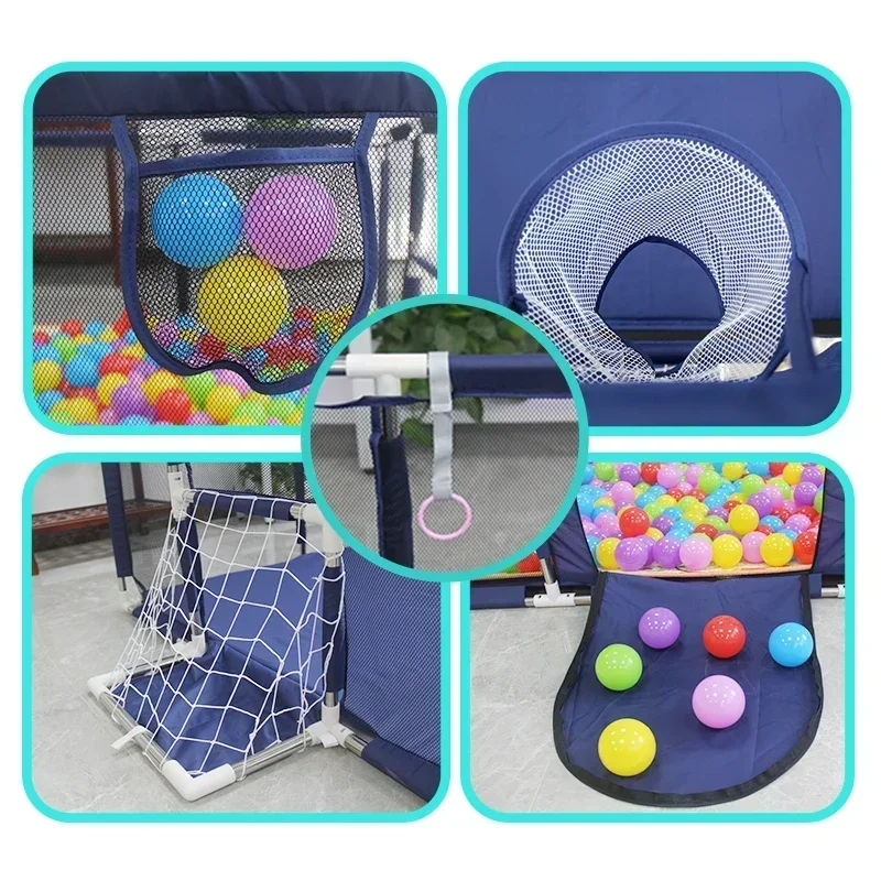 Baby Playground Playpen Corralito for Baby Toddlers with Thicken Steel Pipes Kids Play Park Activity Fence Ball Box Game Playpen