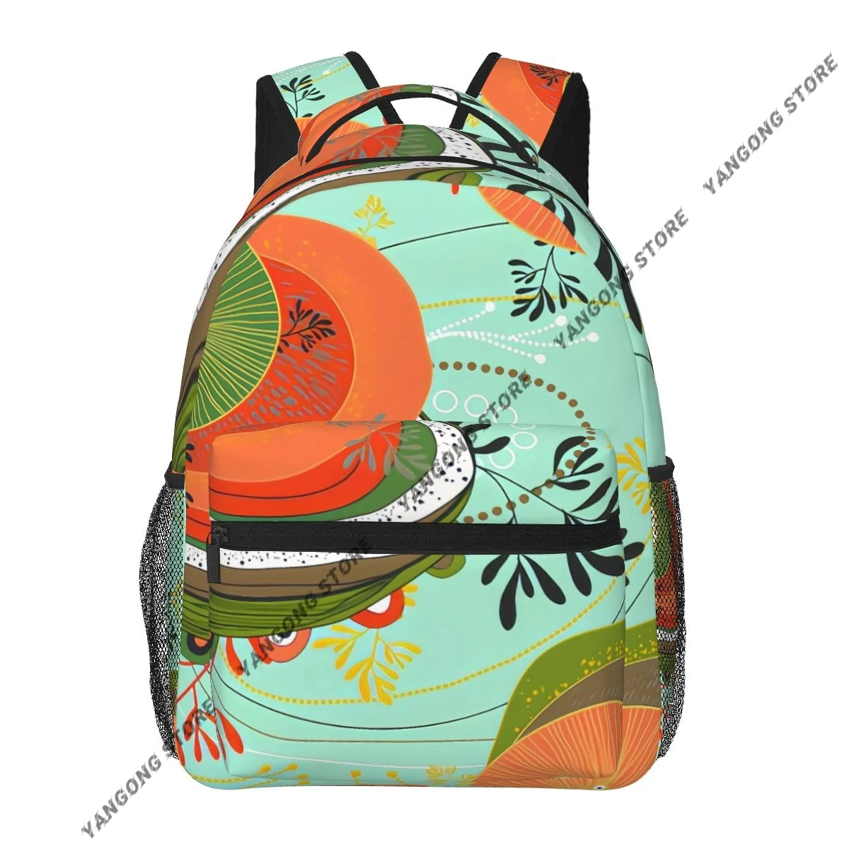 2026 Unisex Abstract Floral Funky Texture Female Travel Daypack Laptop Backpack Book Schoolbags Feminina School Casual Women Bag