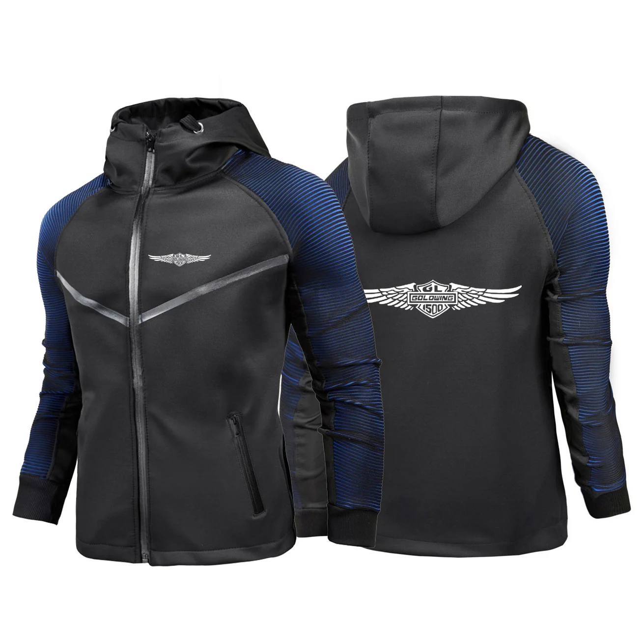 

2024 Goldwing GL1800 GL1500 Japan Motocycles Men Autumn New Racing Suit Hooded Zipper Jacket Sports Print Comfortable Casual Top