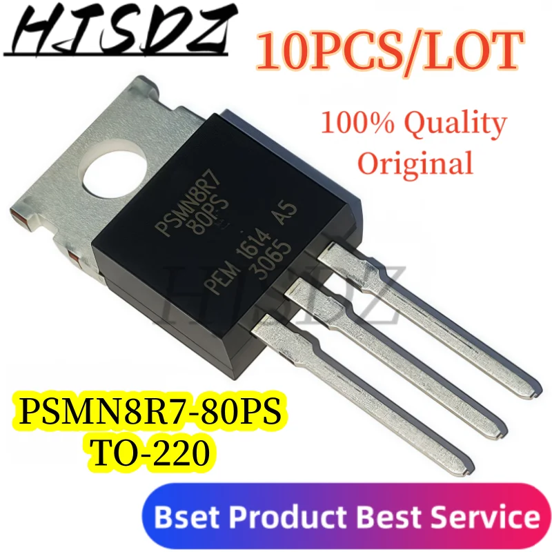 【10-30PCS/LOT】100% Quality Original PSMN8R7-80PS N-channel MOSFET 80V/90A TO-220 package efficient power