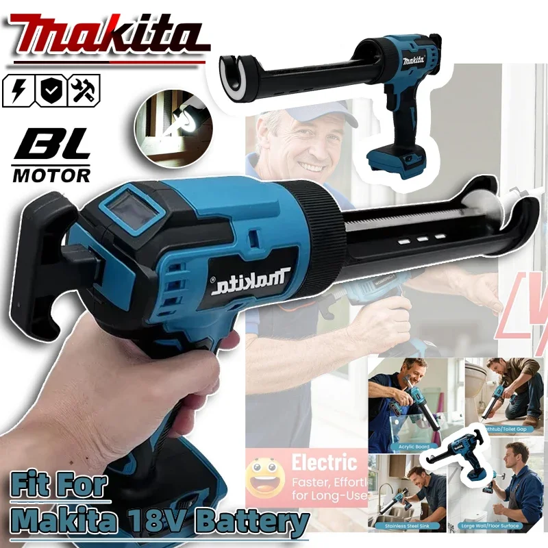 

Makita Electric Glass Glue Gun Cement Glass Adhesive Glue Seal Sealant Tool Wireless Glass Doors Windows Filling Sewing Gun