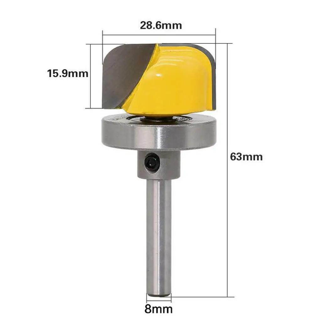 8mm Shank, 1-1/8