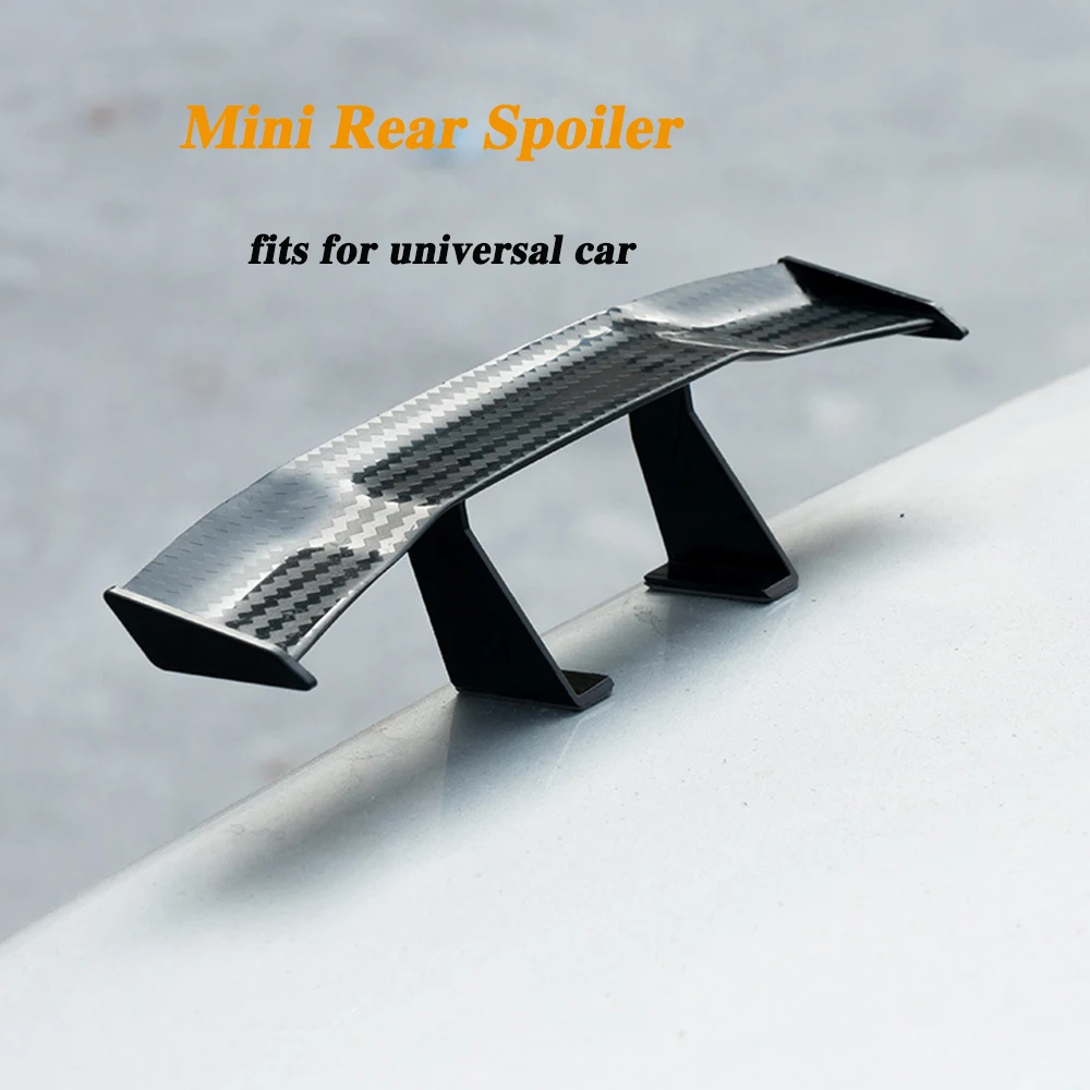 

Universal Spoiler Carbon Look 3D Mini Rear Trunk Wing Boot Lip Spoiler Stickers Car Exterior Funny Accessories Decoration