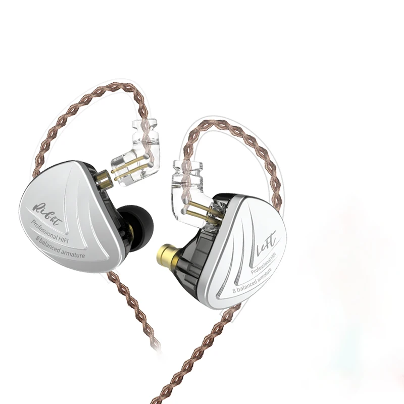 KZ AS16 16BA وحدات المحرك المتوازن سماعات HIFI Bass داخل الأذن سماعات مراقبة إلغاء الضوضاء سماعات أذن
