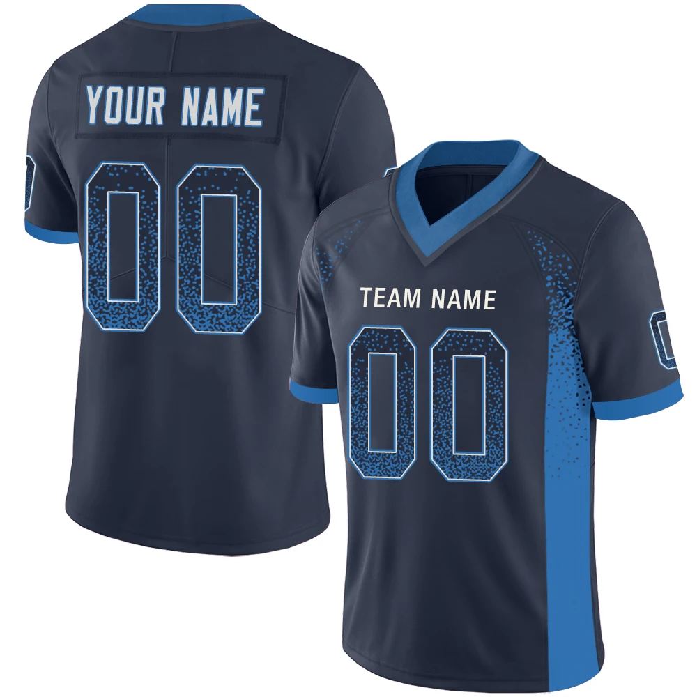 Personalized Custom American Football Shirt Game Training Football Jersey Breathable Gradient Rugby Shirt Fan Gift for Men/Youth