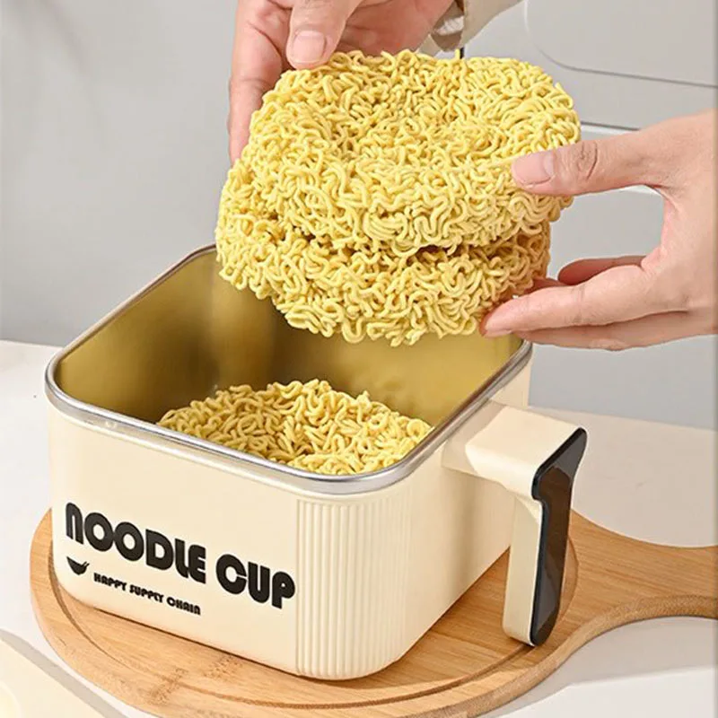 304 Stainless Steel Lunch Box Large Capacity Instant Noodle Bowl Large Capacity Ramen Bowl Microveoven Safe Bento Lunchbox