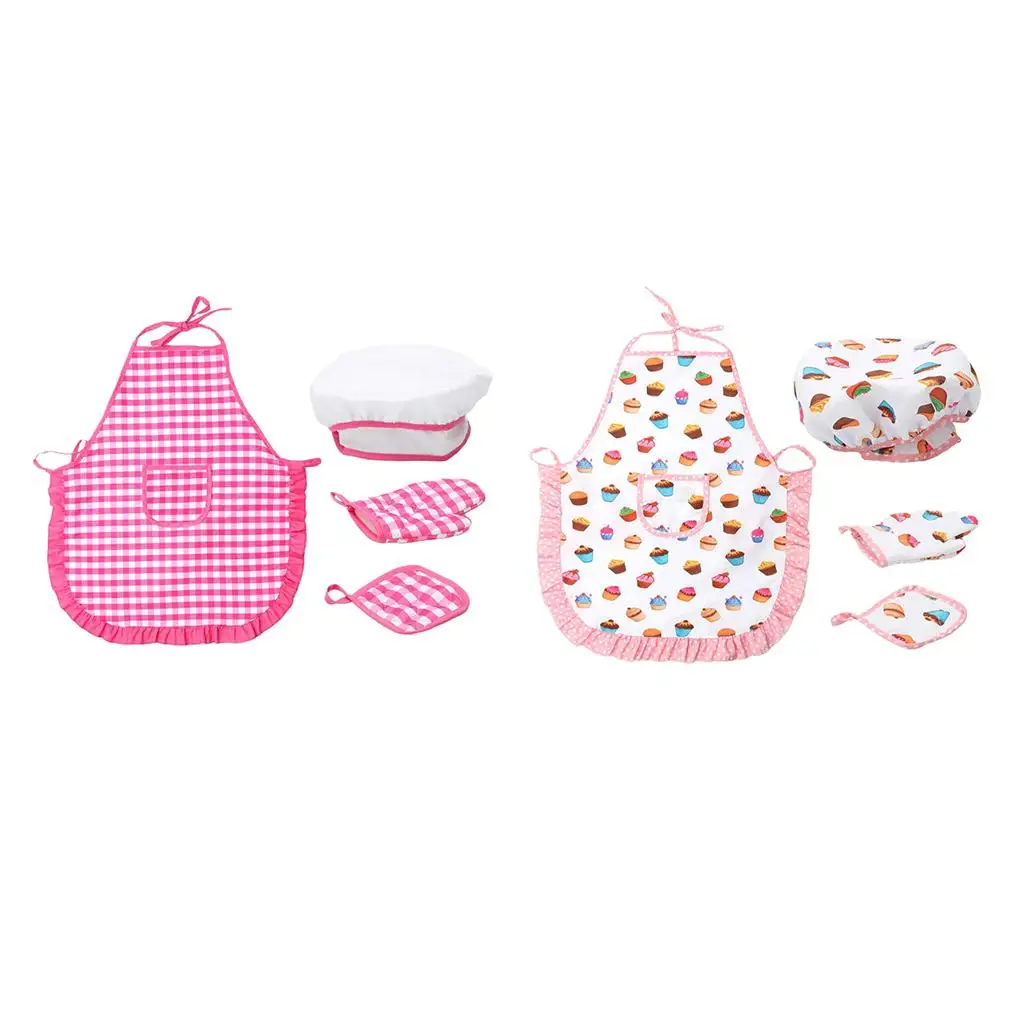 2 Set and Chef Hat for , Kitchen Career Day Costumes for Toddler, Gift for Children Pretend Play