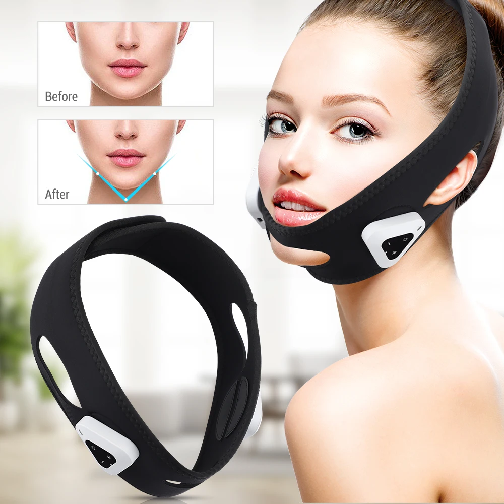 V Shape Face Lifting Massager Face Slimming Mask Anti Wrinkle Reduce Double Chin Cheek Lift Up Belt Face Slimming Beauty Device