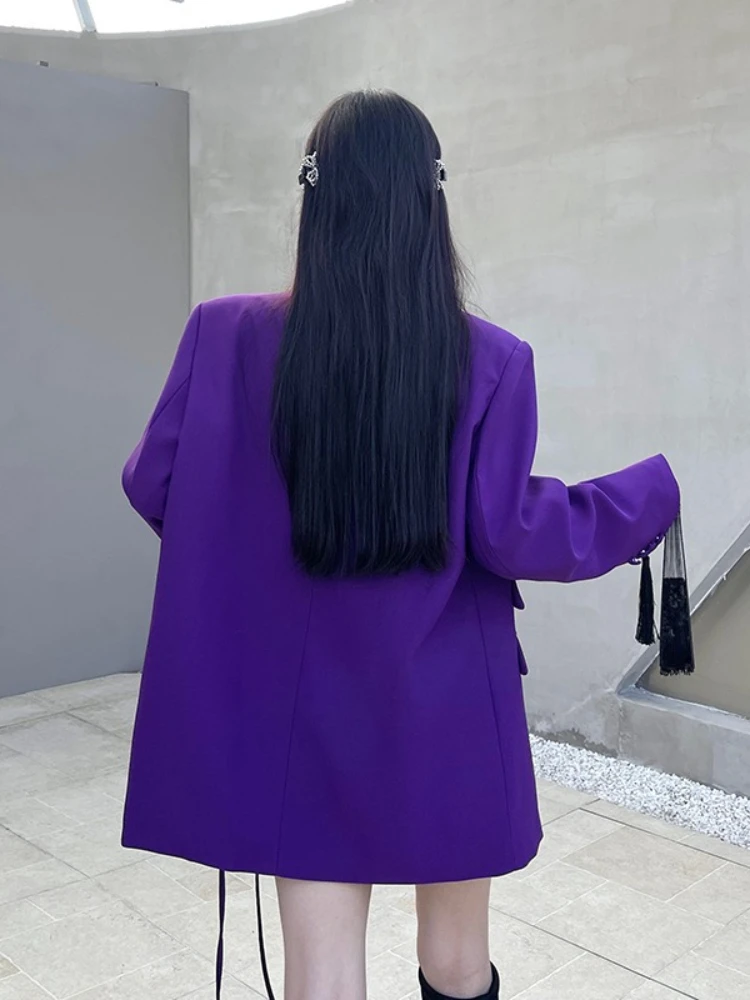 Missuoo 2026 سترة نسائية جديدة كبيرة الحجم على الموضة سترة ذات طية صدر السترة ثلاثية الأبعاد مزينة بالزهور ملابس خارجية عصرية أنيقة للنساء #6