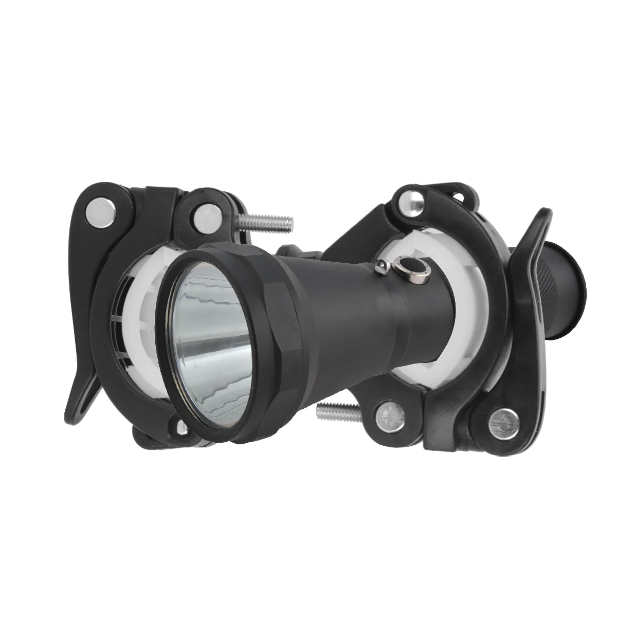 

Flashlight Holder 360 Degree Rotation Quick Release Bike Flashlight Bracket Clamp Black White Bike Lantern Mount Clip Stand