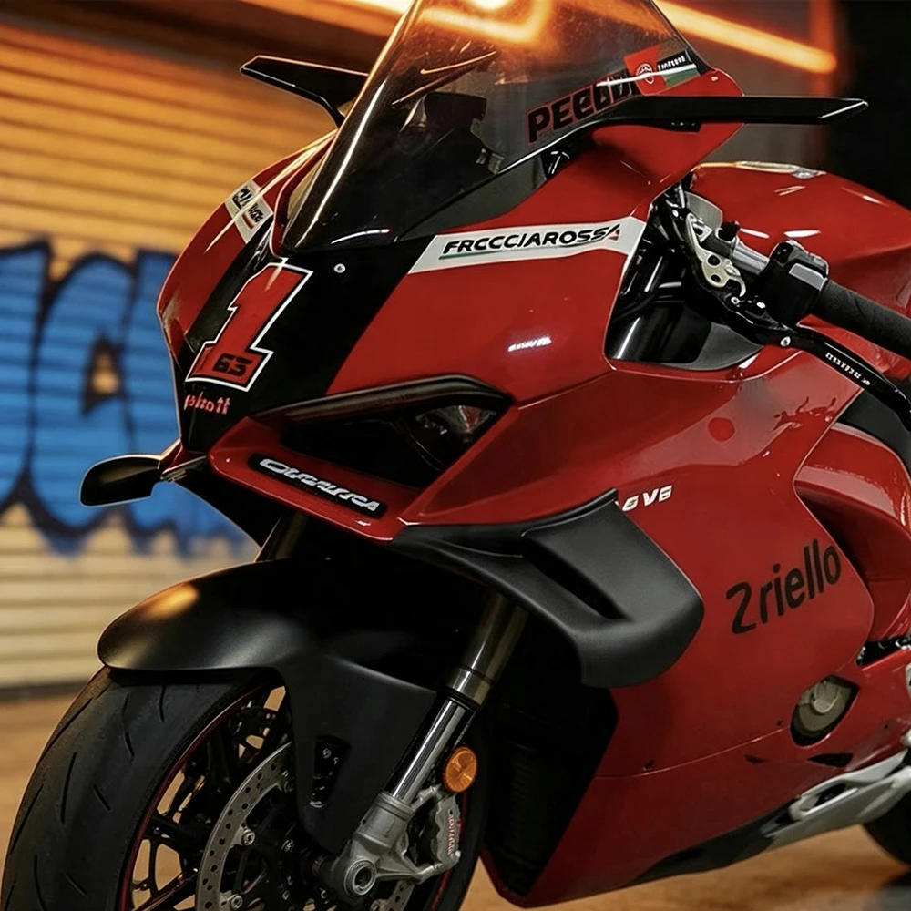 For DUCATI Panigale V2 V2S 2020-2024 Motorcycle Fairing Fixed Wing wing kit Winglets Spoiler Accessories Panels Kit Carbon